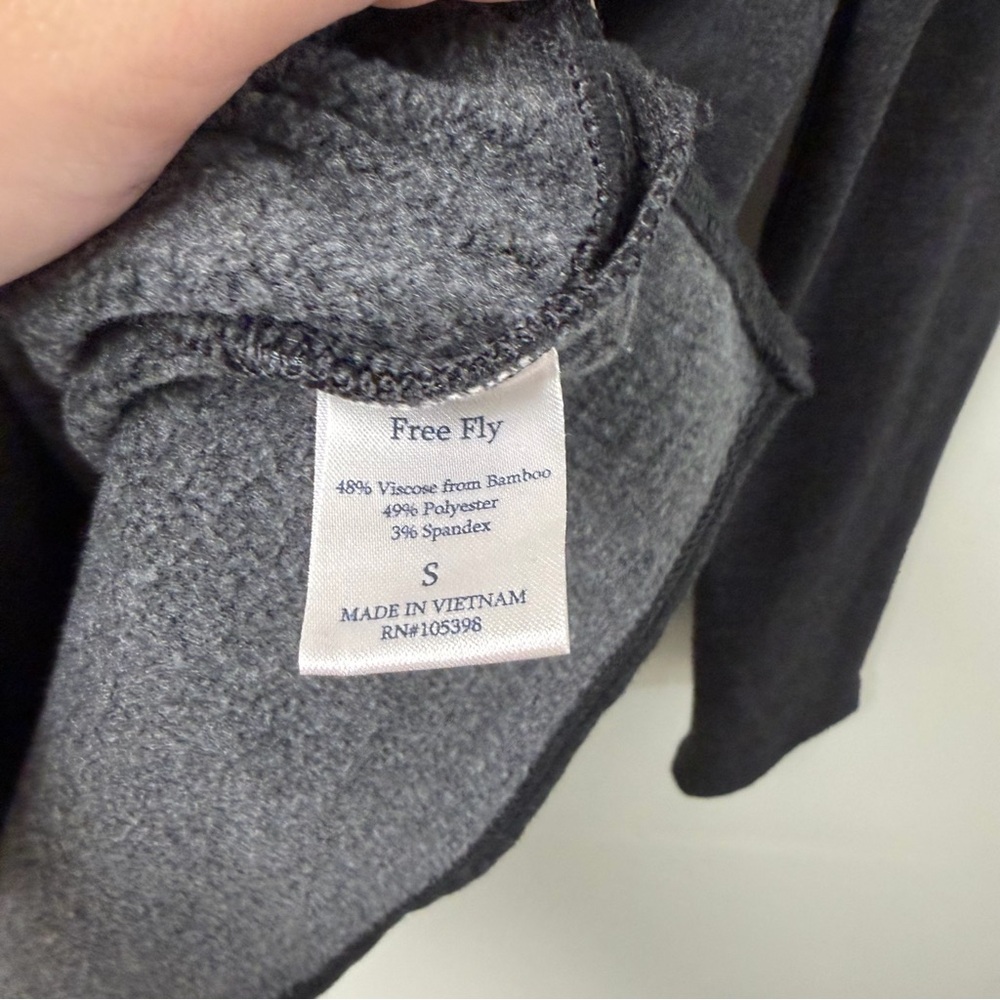 Free Fly Set Bamboo Mock Neck Pullover / Jogger Size Small Dark Gray - Picture 5 of 12